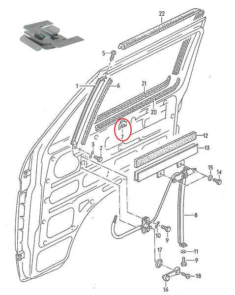 Window Seals Front Door T3