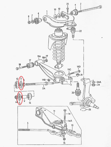 Radius Rod Seat T3