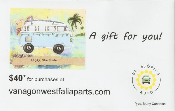 A Gift Card from Dr. Björn's Auto