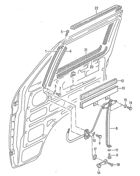 Window Seals Front Door T3