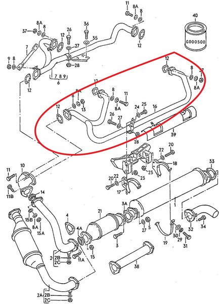 Exhaust Rear Crossover Pipe WBX