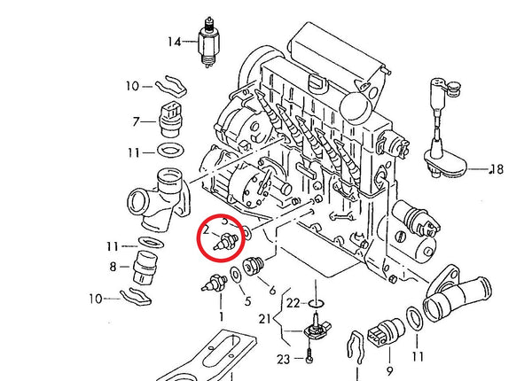 Oil Pressure Switch Grey