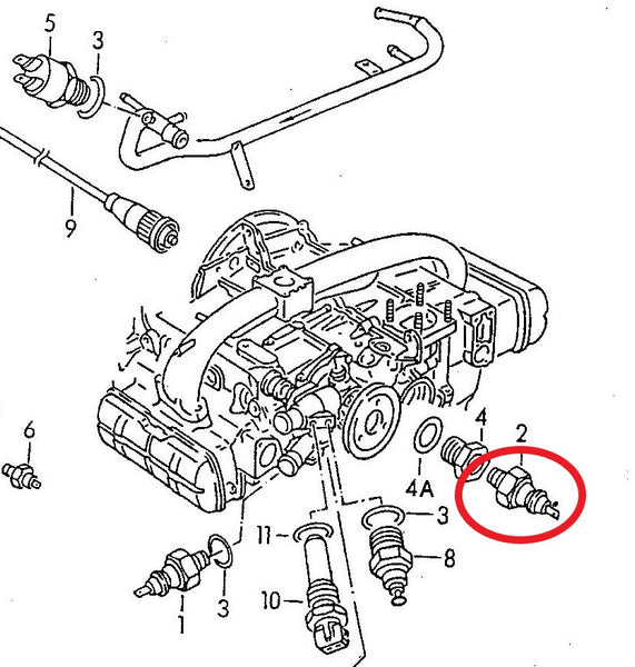Oil Pressure Switch Grey