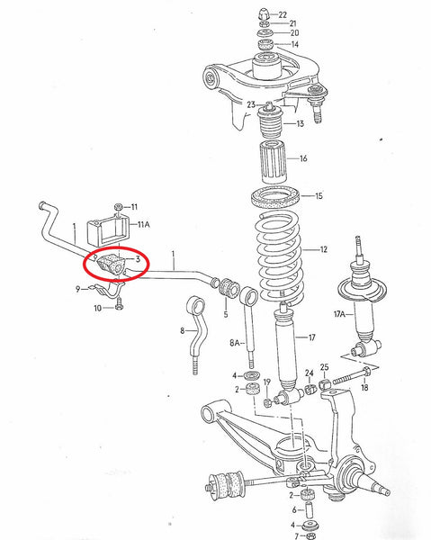 Stabilizer Bar Mount Bushing T3