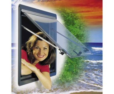 Hinged Window with roll down shade