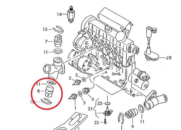 Coolant Temperature Sender (Blue, 4 pin)