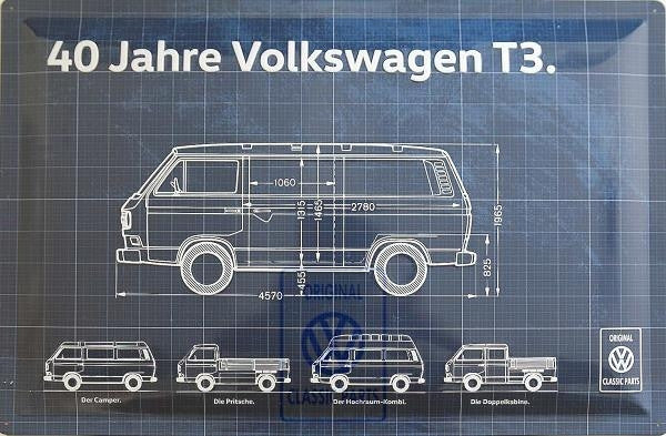 Sign "40 Jahre VW T3"